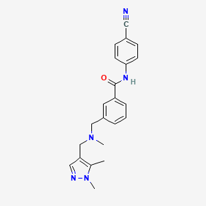 molecular formula C22H23N5O B5924900 N-(4-cyanophenyl)-3-{[[(1,5-dimethyl-1H-pyrazol-4-yl)methyl](methyl)amino]methyl}benzamide 
