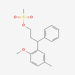 molecular formula C18H22O4S B592491 3-(2-甲氧基-5-甲基苯基)-3-苯基丙基甲磺酸酯 CAS No. 882878-66-2