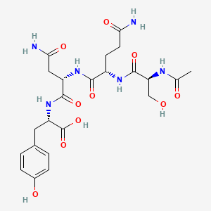 molecular formula C23H32N6O10 B592500 AC-Ser-gln-asn-tyr-OH CAS No. 129521-68-2