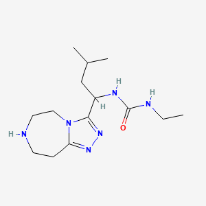 molecular formula C14H26N6O B5925011 N-ethyl-N'-[3-methyl-1-(6,7,8,9-tetrahydro-5H-[1,2,4]triazolo[4,3-d][1,4]diazepin-3-yl)butyl]urea 