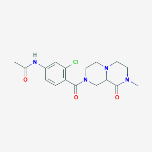 molecular formula C17H21ClN4O3 B5925057 N-{3-chloro-4-[(8-methyl-9-oxooctahydro-2H-pyrazino[1,2-a]pyrazin-2-yl)carbonyl]phenyl}acetamide 