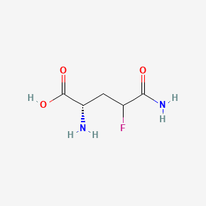 molecular formula C5H9FN2O3 B592507 gamma-Fluor-glutamin CAS No. 10056-70-9