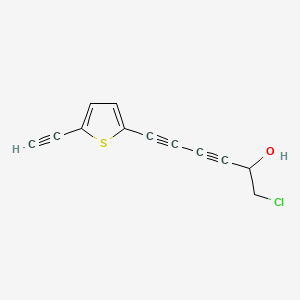 molecular formula C12H7ClOS B592508 1-Chloro-6-(5-ethynylthiophen-2-yl)hexa-3,5-diyn-2-ol CAS No. 78876-53-6