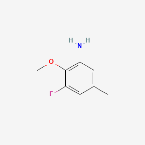 molecular formula C8H10FNO B592510 3-氟-2-甲氧基-5-甲基苯胺 CAS No. 1764-81-4