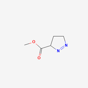 molecular formula C5H8N2O2 B592512 methyl 4,5-dihydro-3H-pyrazole-3-carboxylate CAS No. 126416-41-9