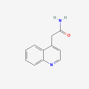 molecular formula C11H10N2O B592513 2-(Quinolin-4-YL)acetamide CAS No. 10147-05-4