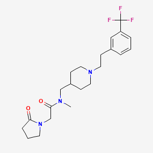 molecular formula C22H30F3N3O2 B5925257 N-methyl-2-(2-oxopyrrolidin-1-yl)-N-[[1-[2-[3-(trifluoromethyl)phenyl]ethyl]piperidin-4-yl]methyl]acetamide 