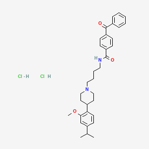 4-Benzoyl-N-(4-(4-(4-isopropyl-2-methoxyphenyl)piperidin-1-yl)butyl)benzamide dihydrochloride
