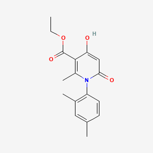 3-Pyridinecarboxylic acid, 1-(2,4-dimethylphenyl)-1,6-dihydro-4-hydroxy-2-methyl-6-oxo-, ethyl ester