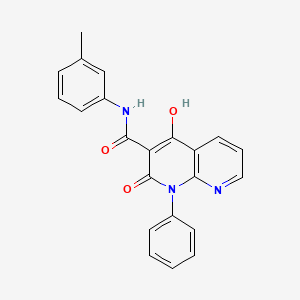 1,8-Naphthyridine-3-carboxamide, 1,2-dihydro-4-hydroxy-N-(3-methylphenyl)-2-oxo-1-phenyl-