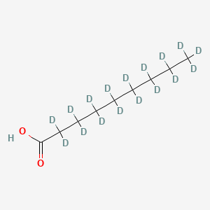 molecular formula C9H18O2 B592562 Nonanoic-D17 acid 