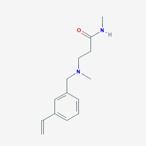 molecular formula C14H20N2O B5925673 N-methyl-3-[methyl(3-vinylbenzyl)amino]propanamide 