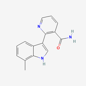 molecular formula C15H13N3O B5925691 2-(7-methyl-1H-indol-3-yl)nicotinamide 