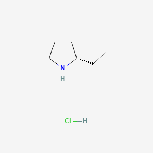 molecular formula C6H14ClN B592573 (S)-2-ethylpyrrolidine hydrochloride CAS No. 597562-96-4