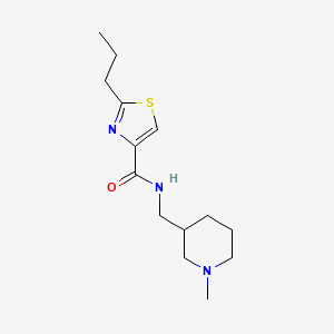 molecular formula C14H23N3OS B5925758 N-[(1-methylpiperidin-3-yl)methyl]-2-propyl-1,3-thiazole-4-carboxamide 