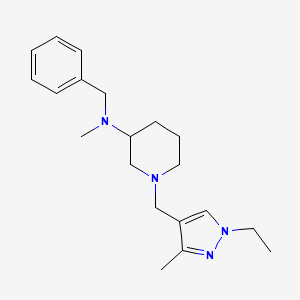 molecular formula C20H30N4 B5925778 N-benzyl-1-[(1-ethyl-3-methyl-1H-pyrazol-4-yl)methyl]-N-methyl-3-piperidinamine 