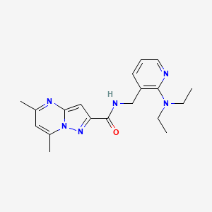 molecular formula C19H24N6O B5925801 N-{[2-(diethylamino)pyridin-3-yl]methyl}-5,7-dimethylpyrazolo[1,5-a]pyrimidine-2-carboxamide 