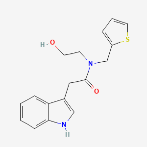 molecular formula C17H18N2O2S B5925908 N-(2-hydroxyethyl)-2-(1H-indol-3-yl)-N-(2-thienylmethyl)acetamide 