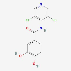 molecular formula C12H8Cl2N2O3 B592593 N-(3,5-Dichloro-4-pyridinyl)-3,4-dihydroxybenzamide CAS No. 1412448-29-3