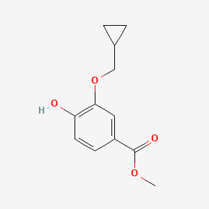 molecular formula C12H14O4 B592596 Methyl 3-(cyclopropylmethoxy)-4-hydroxybenzoate CAS No. 848574-60-7