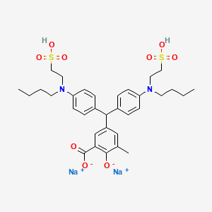 Disodium;5-[bis[4-[butyl(2-sulfoethyl)amino]phenyl]methyl]-3-methyl-2-oxidobenzoate