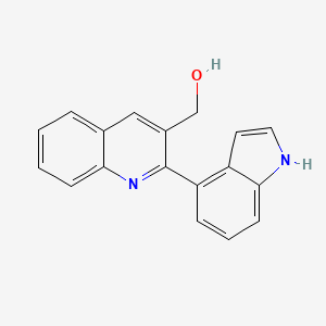 molecular formula C18H14N2O B5926217 [2-(1H-indol-4-yl)quinolin-3-yl]methanol 