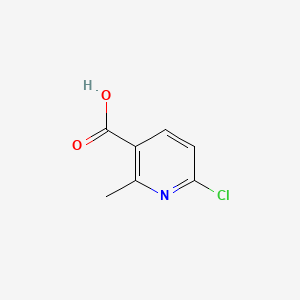 molecular formula C7H6ClNO2 B592625 6-Chloro-2-methylpyridine-3-carboxylic acid CAS No. 137129-98-7