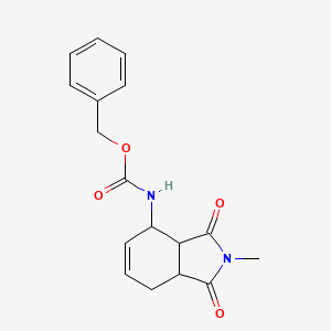 molecular formula C17H18N2O4 B592626 benzyl N-(2-methyl-1,3-dioxo-3a,4,7,7a-tetrahydroisoindol-4-yl)carbamate CAS No. 768370-07-6
