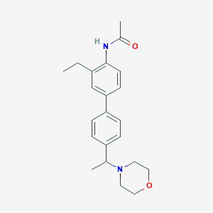 molecular formula C22H28N2O2 B5926306 N-[3-ethyl-4'-(1-morpholin-4-ylethyl)biphenyl-4-yl]acetamide 