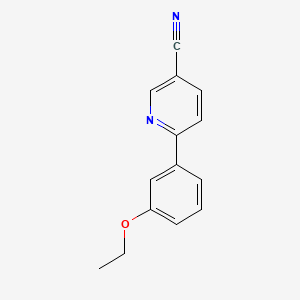molecular formula C14H12N2O B5926318 6-(3-ethoxyphenyl)nicotinonitrile 