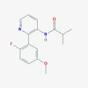 molecular formula C16H17FN2O2 B5926363 N-[2-(2-fluoro-5-methoxyphenyl)pyridin-3-yl]-2-methylpropanamide 