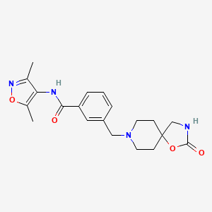 molecular formula C20H24N4O4 B5926408 N-(3,5-dimethylisoxazol-4-yl)-3-[(2-oxo-1-oxa-3,8-diazaspiro[4.5]dec-8-yl)methyl]benzamide 