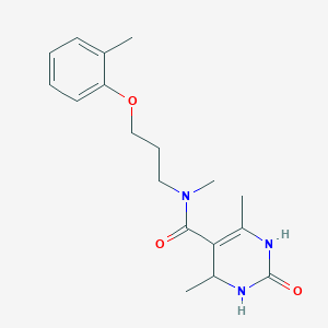 molecular formula C18H25N3O3 B5926423 N,4,6-trimethyl-N-[3-(2-methylphenoxy)propyl]-2-oxo-1,2,3,4-tetrahydropyrimidine-5-carboxamide 