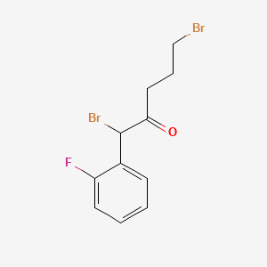 molecular formula C11H11Br2FO B592644 1,5-Dibromo-1-(2-fluorophenyl)-2-pentanone CAS No. 1373350-57-2