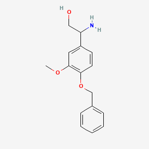 molecular formula C16H19NO3 B592645 beta-Amino-3-methoxy-4-(phenylmethoxy)benzeneethanol CAS No. 1226258-10-1