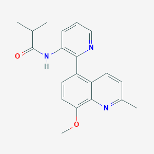 molecular formula C20H21N3O2 B5926461 N-[2-(8-methoxy-2-methylquinolin-5-yl)pyridin-3-yl]-2-methylpropanamide 