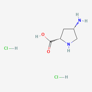 molecular formula C5H11ClN2O2 B592657 (2S,4S)-4-Aminopyrrolidine-2-carboxylic acid dihydrochloride CAS No. 16257-84-4