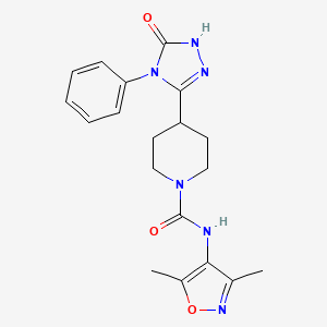 molecular formula C19H22N6O3 B5926577 N-(3,5-dimethylisoxazol-4-yl)-4-(5-oxo-4-phenyl-4,5-dihydro-1H-1,2,4-triazol-3-yl)piperidine-1-carboxamide 