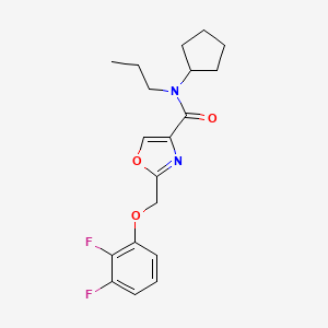 molecular formula C19H22F2N2O3 B5926590 N-cyclopentyl-2-[(2,3-difluorophenoxy)methyl]-N-propyl-1,3-oxazole-4-carboxamide 