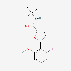 molecular formula C16H18FNO3 B5926655 N-(tert-butyl)-5-(2-fluoro-6-methoxyphenyl)-2-furamide 