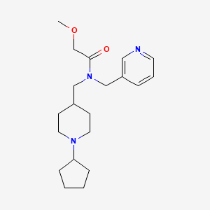 molecular formula C20H31N3O2 B5926783 N-[(1-cyclopentyl-4-piperidinyl)methyl]-2-methoxy-N-(3-pyridinylmethyl)acetamide 