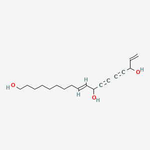 molecular formula C18H26O3 B592680 Octadeca-9,17-diene-12,14-diyne-1,11,16-triol CAS No. 211238-60-7