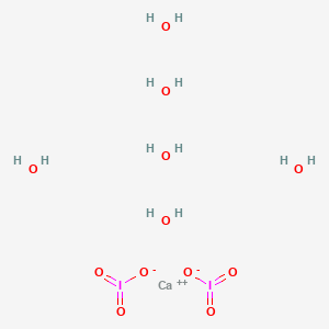 molecular formula CaH12I2O12 B592682 Calcium iodate hexahydrate CAS No. 10031-33-1