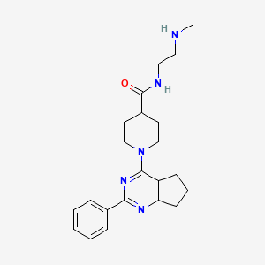 molecular formula C22H29N5O B5926840 N-[2-(methylamino)ethyl]-1-(2-phenyl-6,7-dihydro-5H-cyclopenta[d]pyrimidin-4-yl)-4-piperidinecarboxamide dihydrochloride 