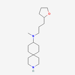 molecular formula C18H34N2O B5926857 N-methyl-N-[3-(tetrahydro-2-furanyl)propyl]-3-azaspiro[5.5]undecan-9-amine dihydrochloride 