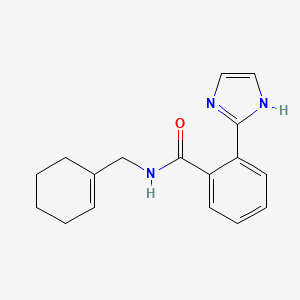 molecular formula C17H19N3O B5926913 N-(cyclohex-1-en-1-ylmethyl)-2-(1H-imidazol-2-yl)benzamide 
