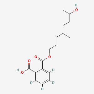 molecular formula C17H24O5 B592697 2,3,4,5-tetradeuterio-6-(7-hydroxy-4-methyloctoxy)carbonylbenzoic acid CAS No. 1332965-98-6