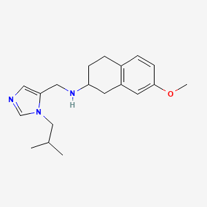 molecular formula C19H27N3O B5926979 N-[(1-isobutyl-1H-imidazol-5-yl)methyl]-7-methoxy-1,2,3,4-tetrahydronaphthalen-2-amine 
