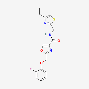 molecular formula C17H16FN3O3S B5926980 N-[(4-ethyl-1,3-thiazol-2-yl)methyl]-2-[(2-fluorophenoxy)methyl]-1,3-oxazole-4-carboxamide 