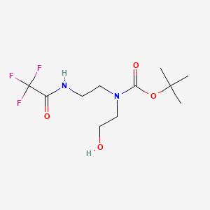 molecular formula C11H19F3N2O4 B592699 2,2,2-Trifluoro-N-[2-[(2-hydroxyethyl)-boc-amino]ethyl]-acetamide CAS No. 364056-55-3